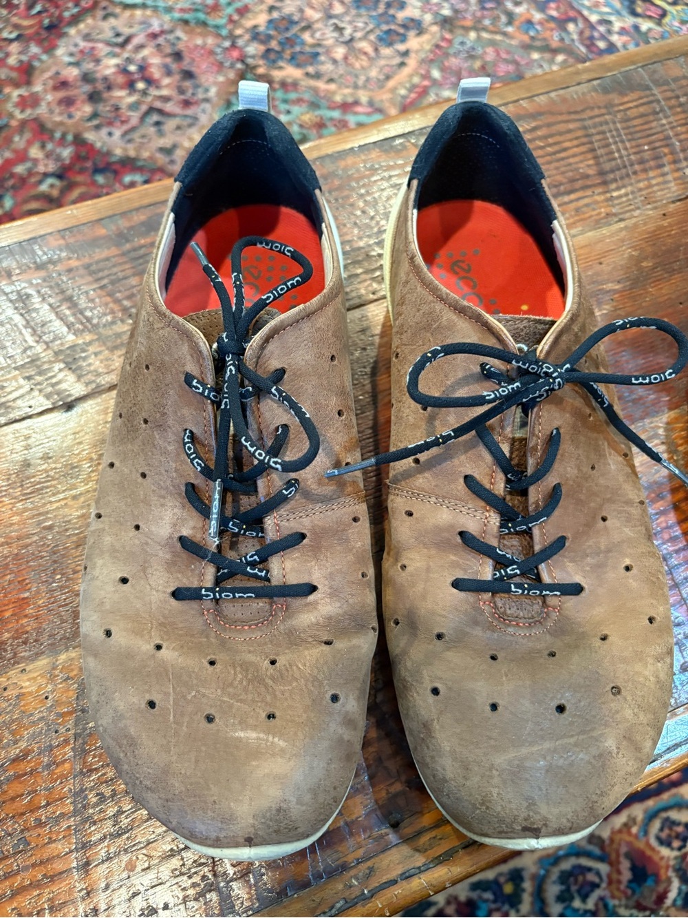 Ecco 9.5 Brown Suede Men's Casual Lace-Up Shoes